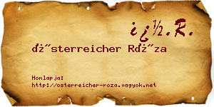 Österreicher Róza névjegykártya