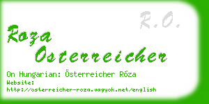 roza osterreicher business card