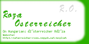 roza osterreicher business card